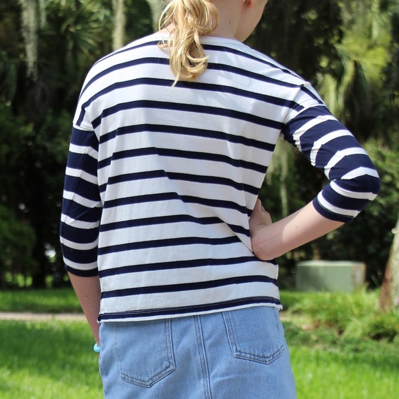 GAP Kids Girls' Three-Quarter Artist Shirt - Picture 3 of 8